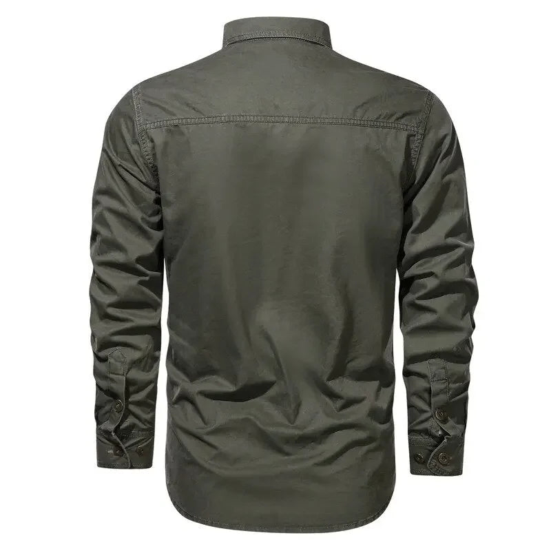 New Men's Casual Shirt 5XL 6XL Male Overshirt 2020 Military Cotton Shirts Men Brand Clothing Leisure Shirt Blouse AF1388