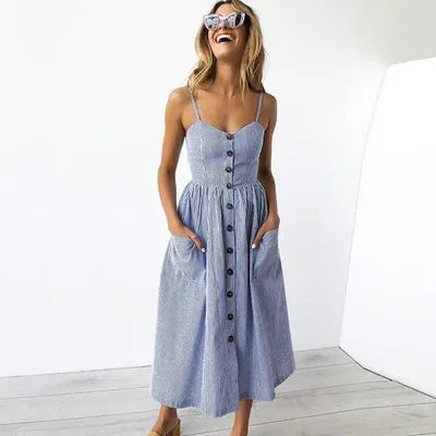 Cute Boho Button Down Sundress