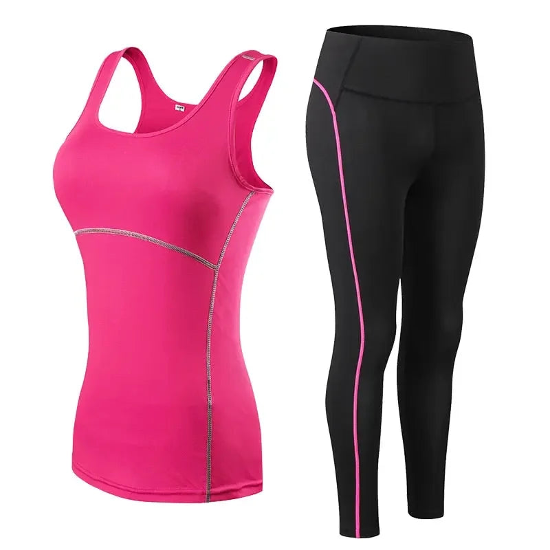 Running Cropped Top +Leggings Set