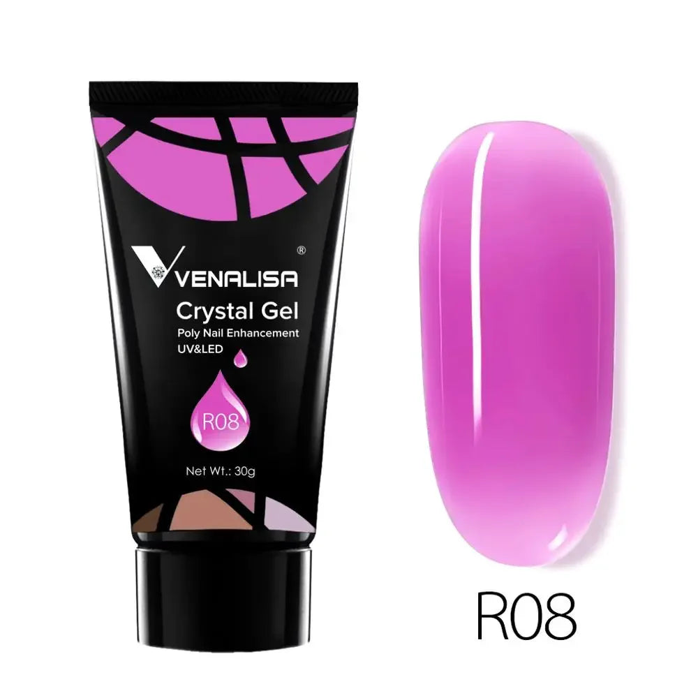 Venalisa Poly Nail Gel Nail Art French Nail Constraction Jelly Builder Extension Gel Acrylic Slip Solutions Clearnser Remover
