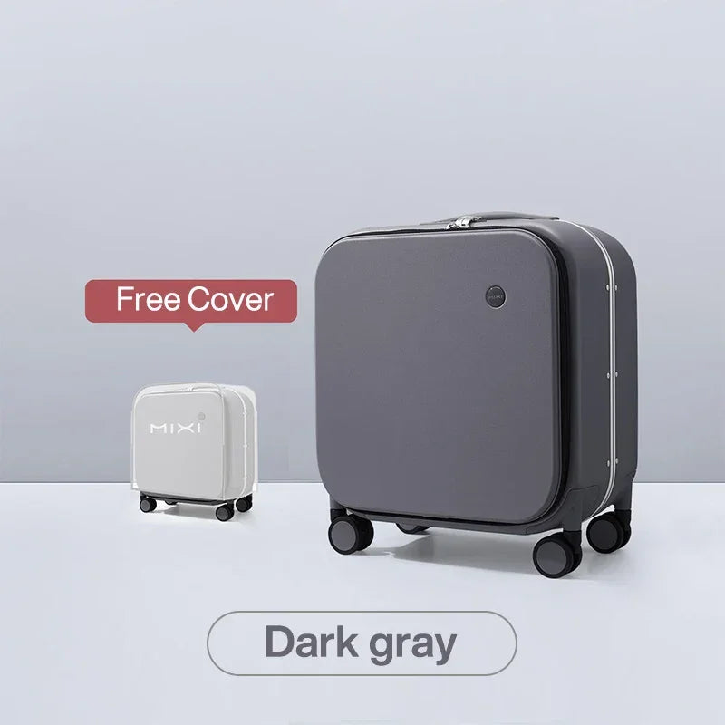 Carry On 18 Inch Polycarbonate Aluminum Frame Suitcase