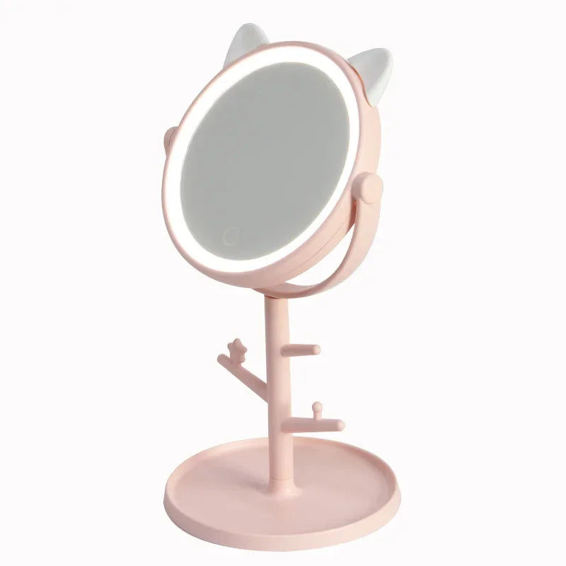 Kitty LED Makeup Mirror AAA/USB