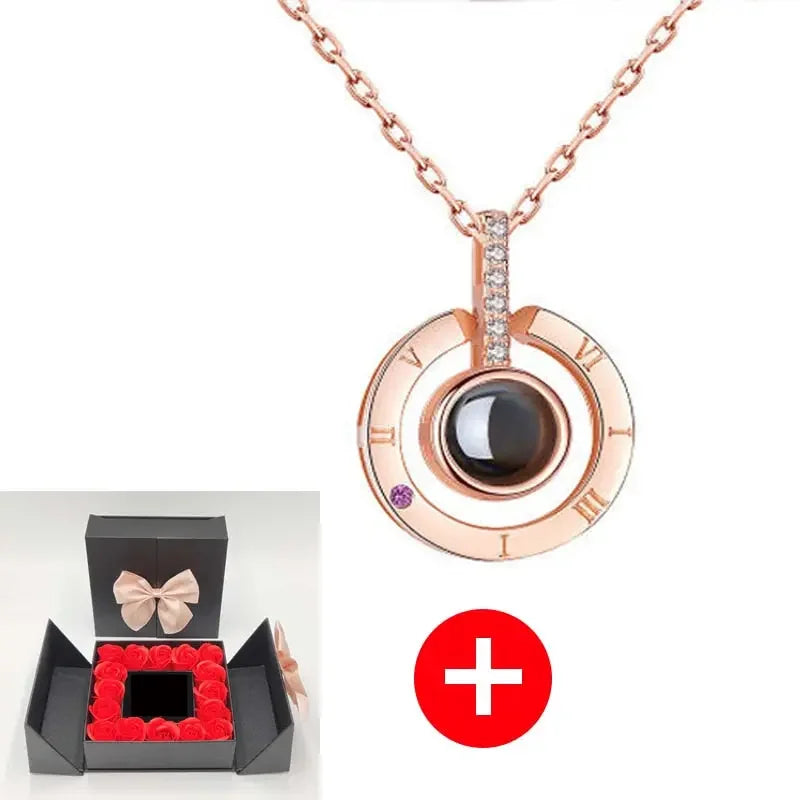 Valentines Artificial Rose & Jewelry Gift Box