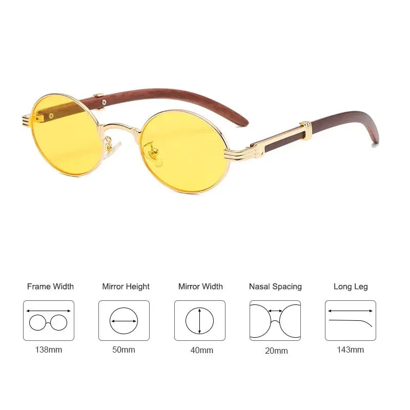 Rocker Luxury Brand Classic Oval Sunglasses