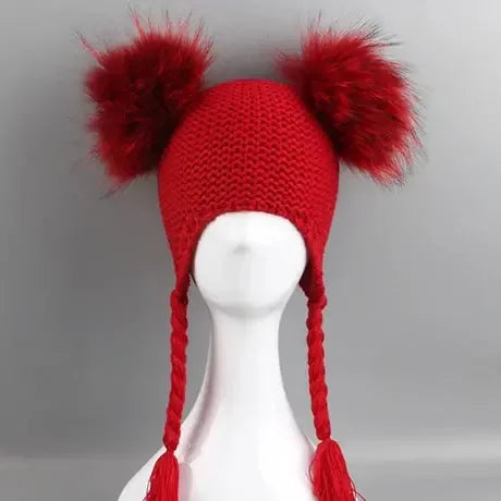 Winter Kids Fur Beanie