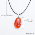 Carnelian Pendant On Leather Necklace