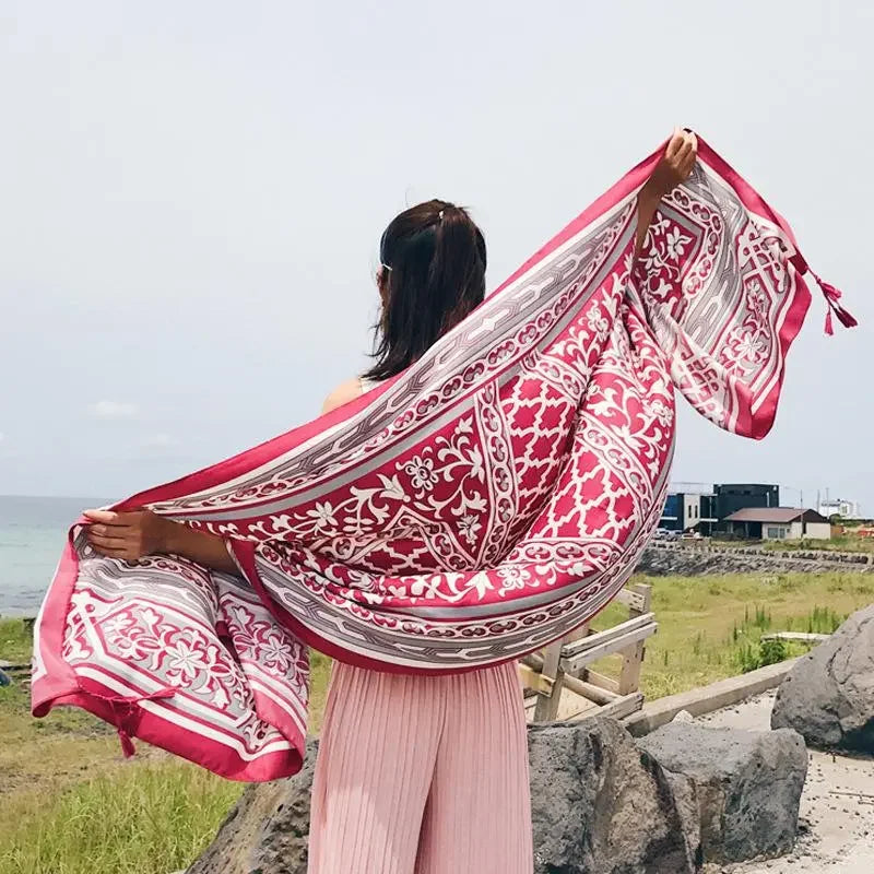Oversized Boho Cotton Beach Blanket
