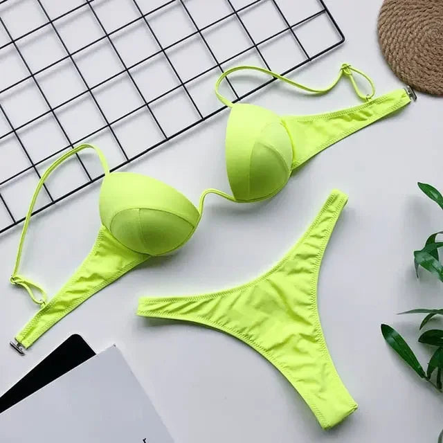 Stella Sexy V-bar Underwire Bra & Thong Bikini