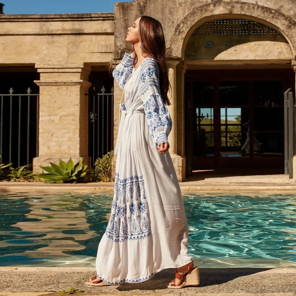 NUBU Embroidery Beach Dress