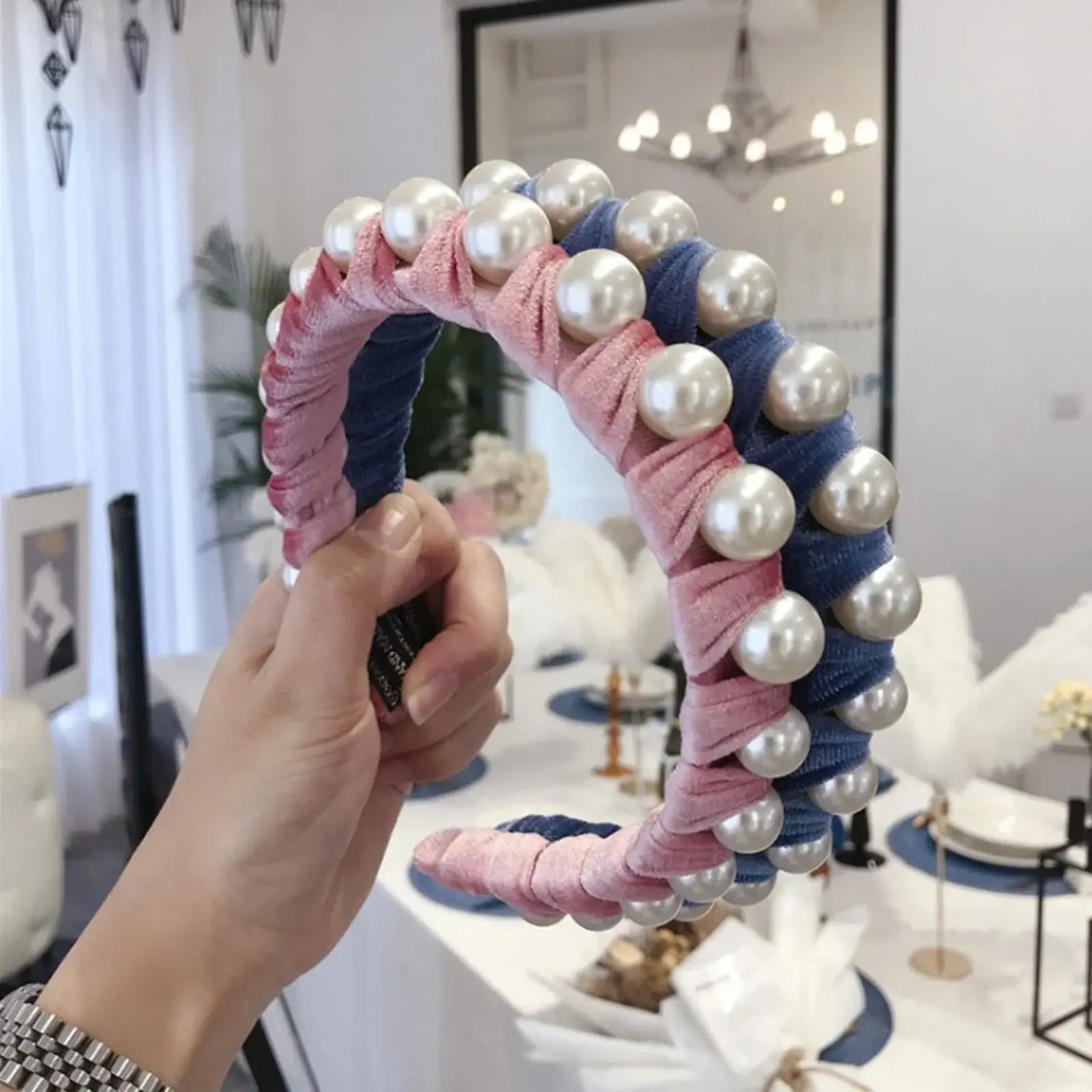 Pearl & Velvet Headband