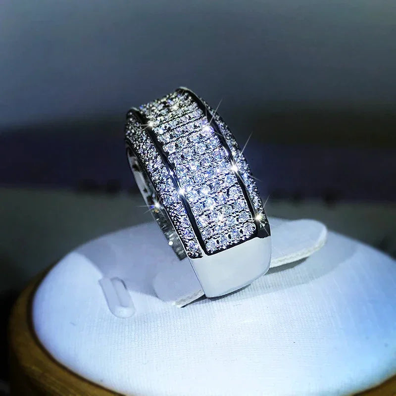 LUX White Zircon 925 Sterling Silver Ring