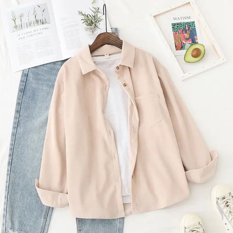 Casual Corduroy Top