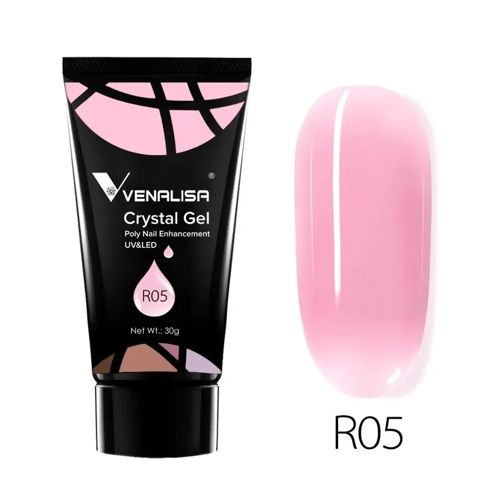 Venalisa Poly Nail Gel Nail Art French Nail Constraction Jelly Builder Extension Gel Acrylic Slip Solutions Clearnser Remover