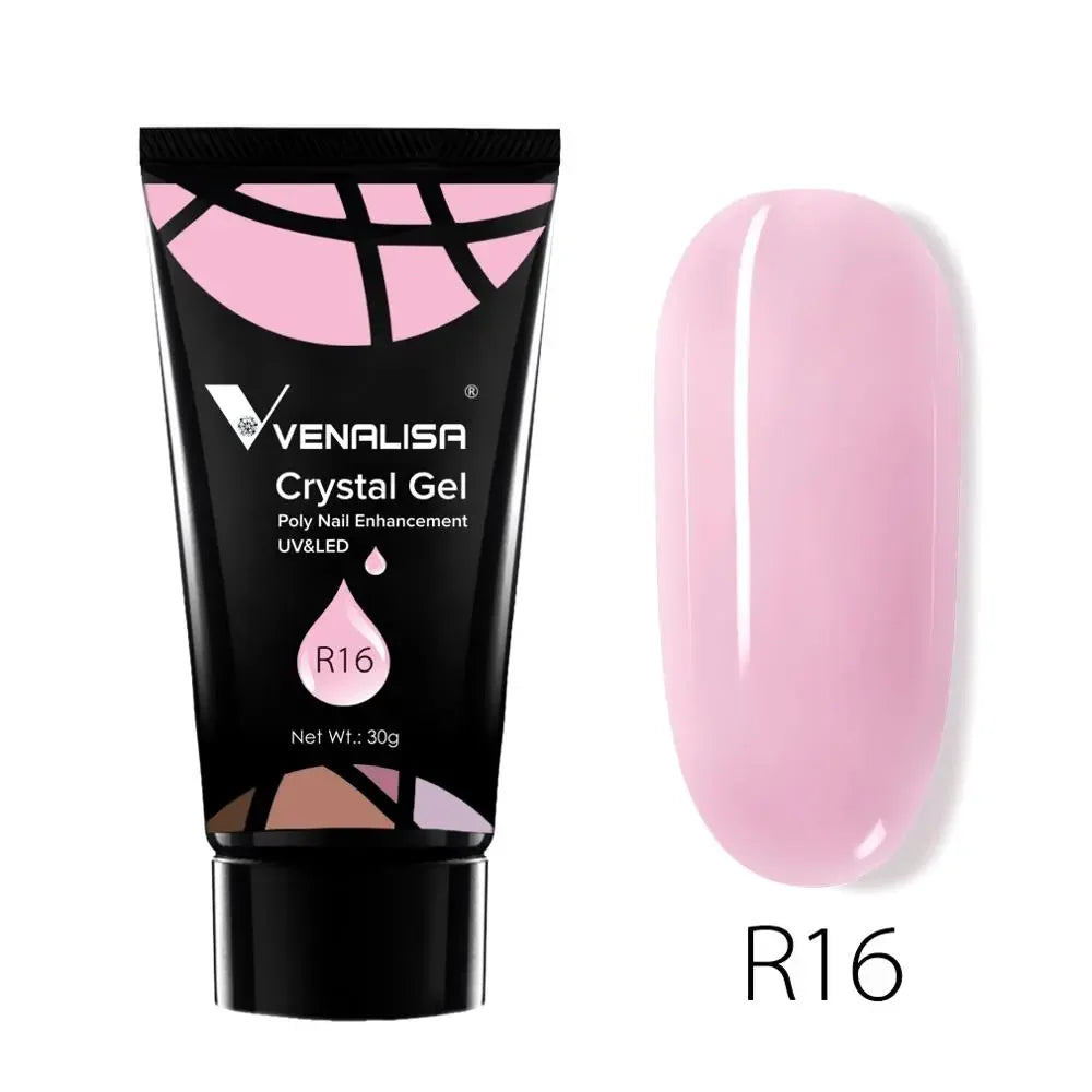Venalisa Poly Nail Gel Nail Art French Nail Constraction Jelly Builder Extension Gel Acrylic Slip Solutions Clearnser Remover