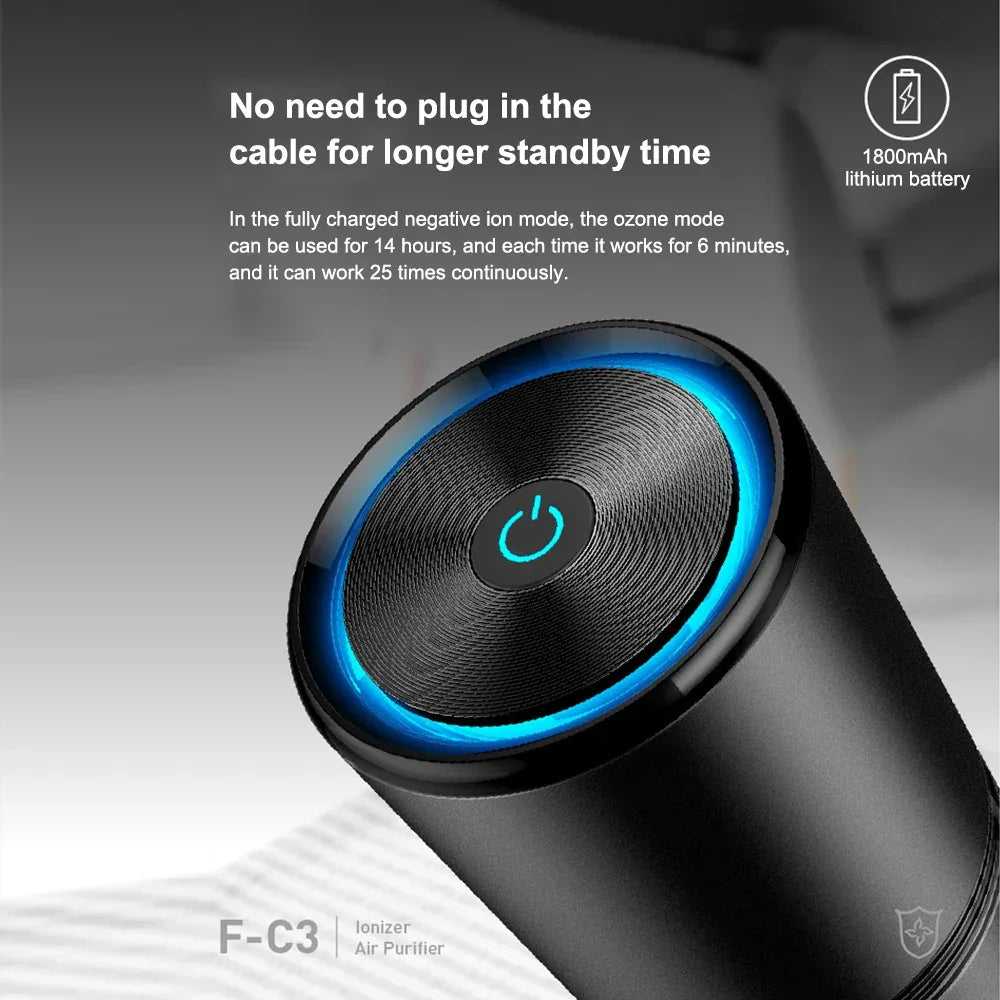 Portable Ionic Cleaner USB Remove Odor Smoke Car Air Purifier Cabin Ionizer Freshener Odor Eliminator Air Filter Oxygen Bar