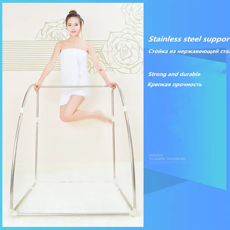 Portable Sauna Household Steam Room Beneficial Skin 2.0L Machine Slimming Bath SPA Health Simple Joint Steel Frame