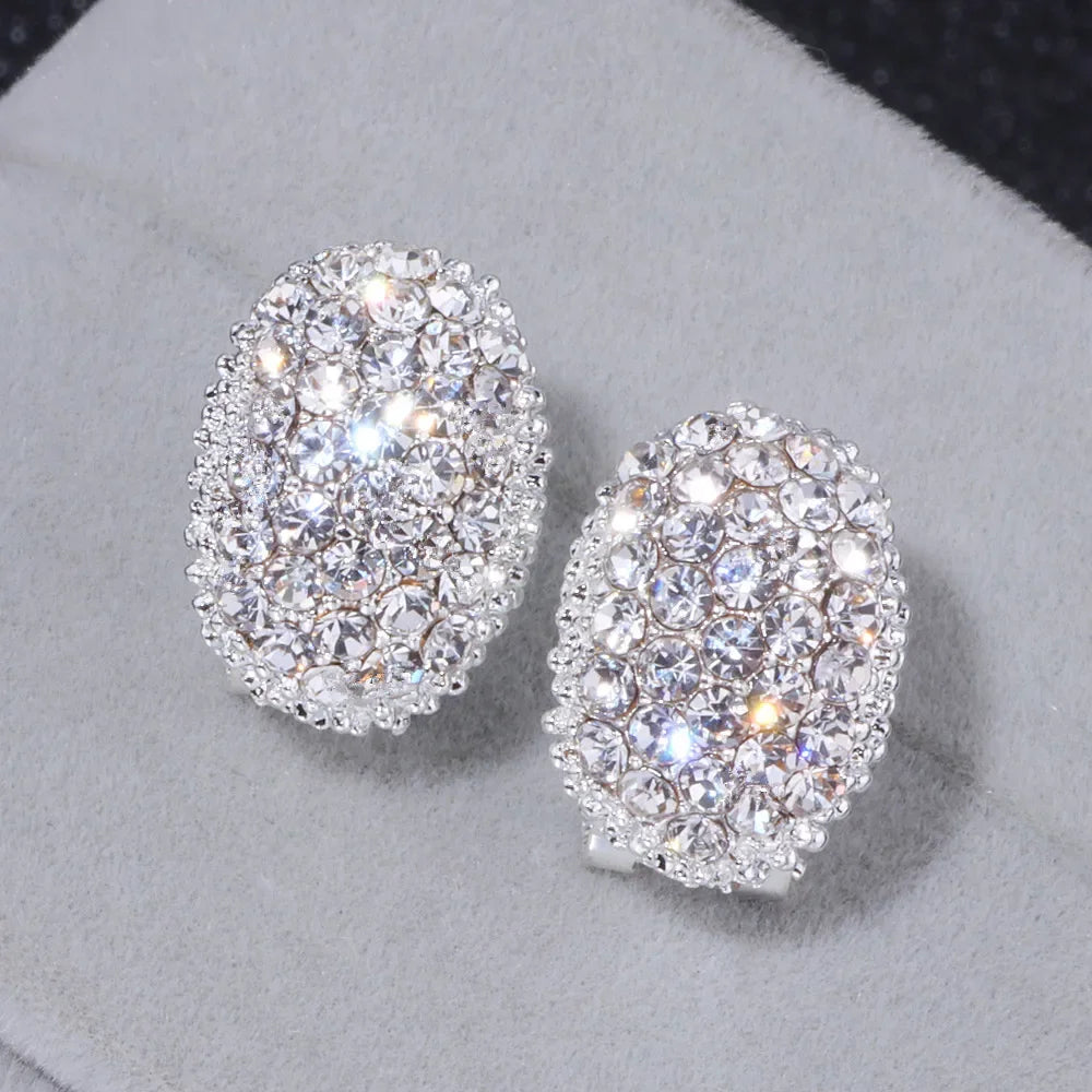 Romantic AAA Cubic Zirconia Stone Stud Earrings