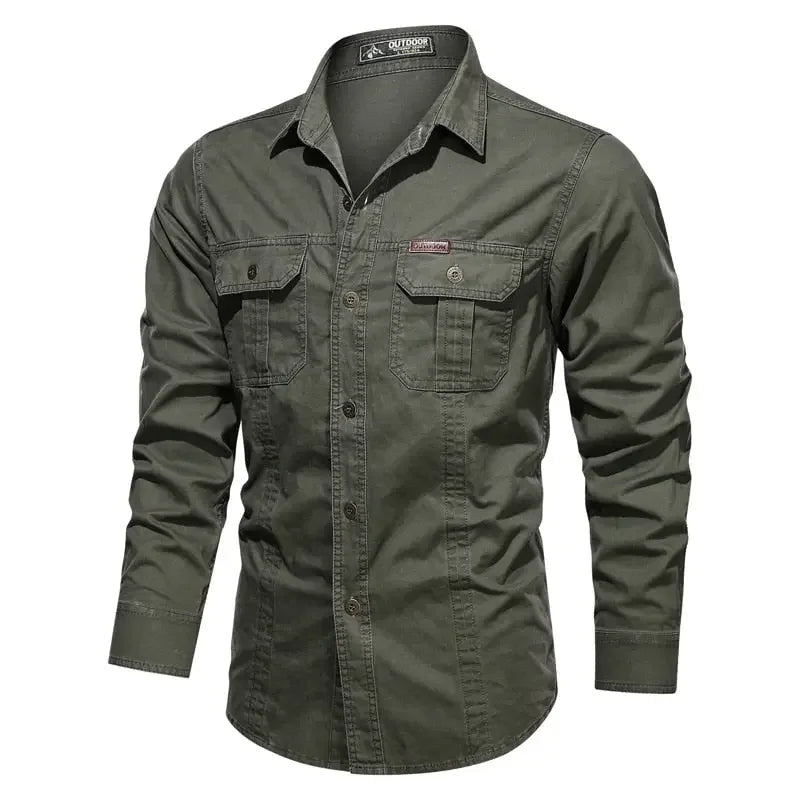 New Men's Casual Shirt 5XL 6XL Male Overshirt 2020 Military Cotton Shirts Men Brand Clothing Leisure Shirt Blouse AF1388