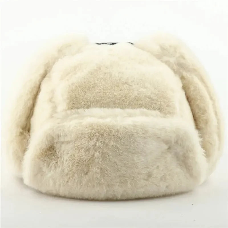 CAMOLAND Women Winter Hats Warm Faux Fur Bomber Hat For Men Soviet Army Military Badge Caps Male Thermal Earflap Cap Russia Hat