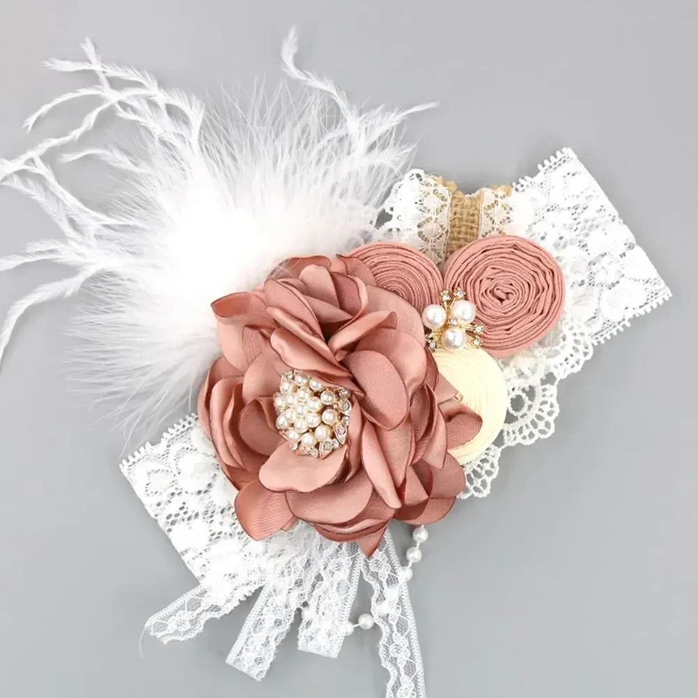 Vintage Flower Headband Baby Girls