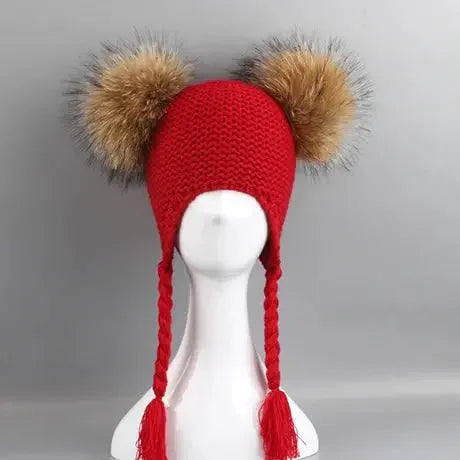 Winter Kids Fur Beanie