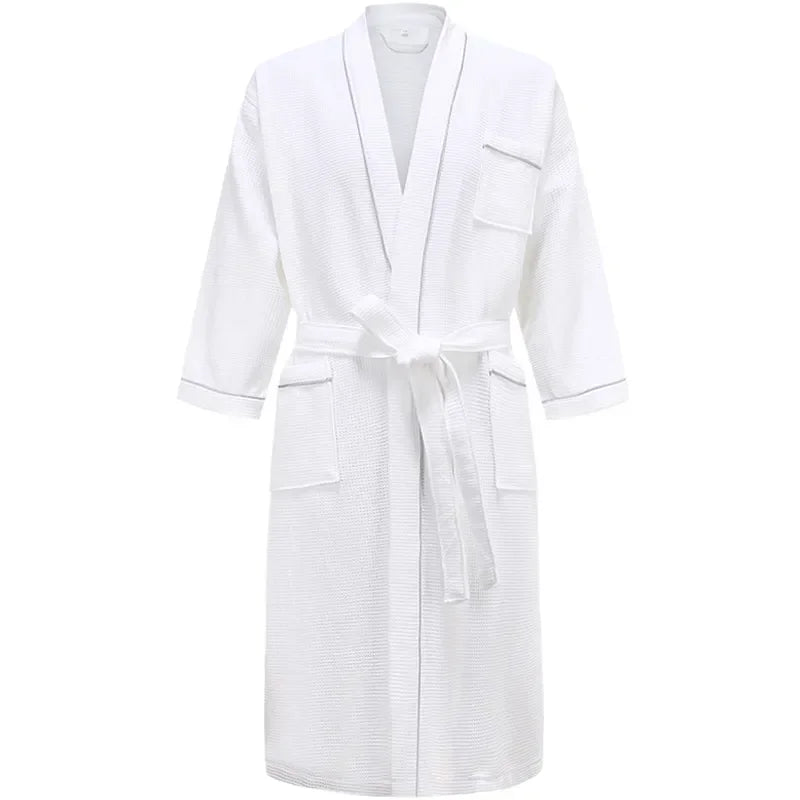 LUXMAN 5 Star Hotel 100% Cotton Waffle Bathrobe