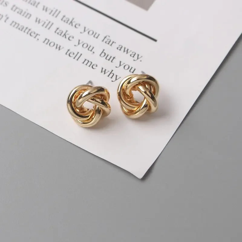 Tiny Metal Stud Earrings