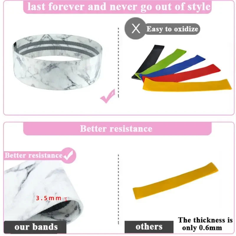 Marble Design Elastic Booty Bands Cardio Training