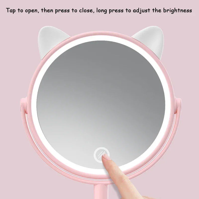 Kitty LED Makeup Mirror AAA/USB
