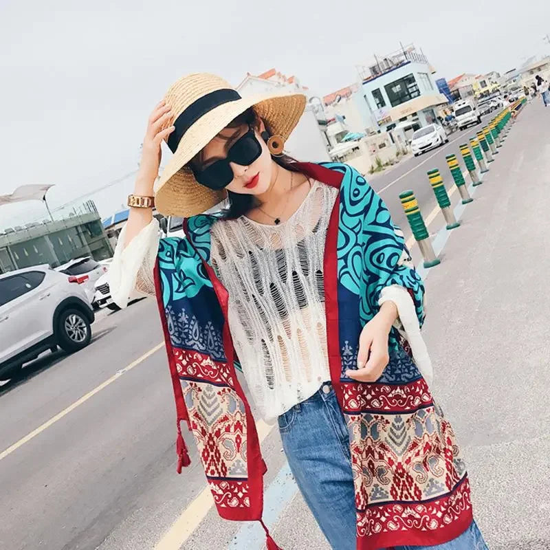 Oversized Boho Cotton Beach Blanket