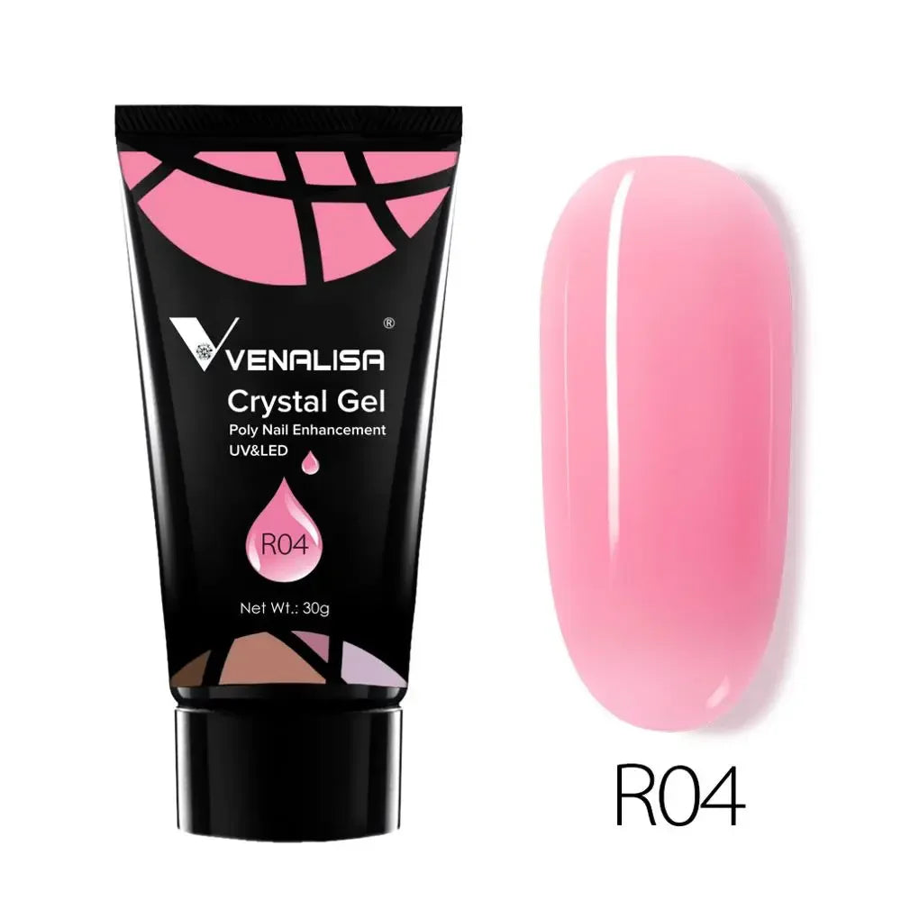 Venalisa Poly Nail Gel Nail Art French Nail Constraction Jelly Builder Extension Gel Acrylic Slip Solutions Clearnser Remover