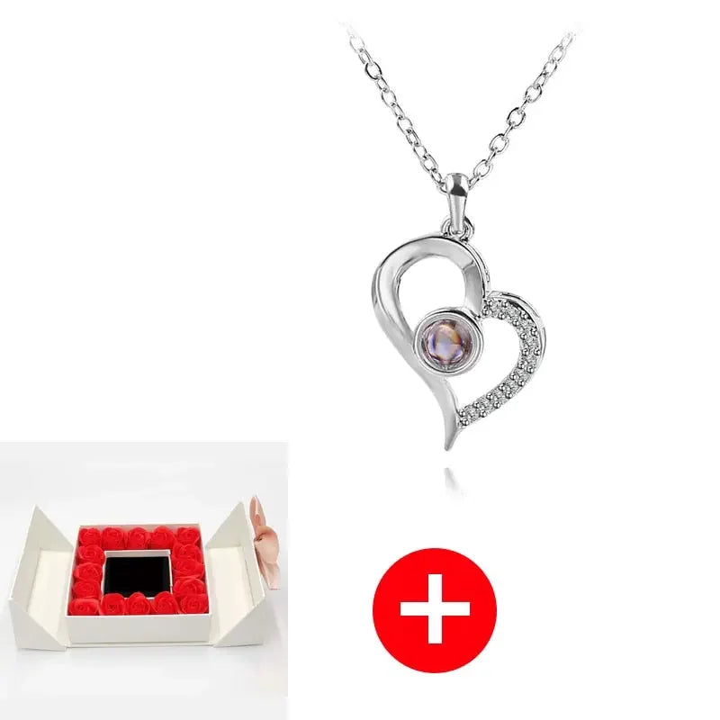 Valentines Artificial Rose & Jewelry Gift Box