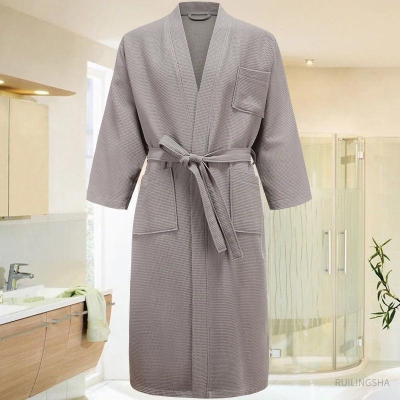LUXMAN 5 Star Hotel 100% Cotton Waffle Bathrobe
