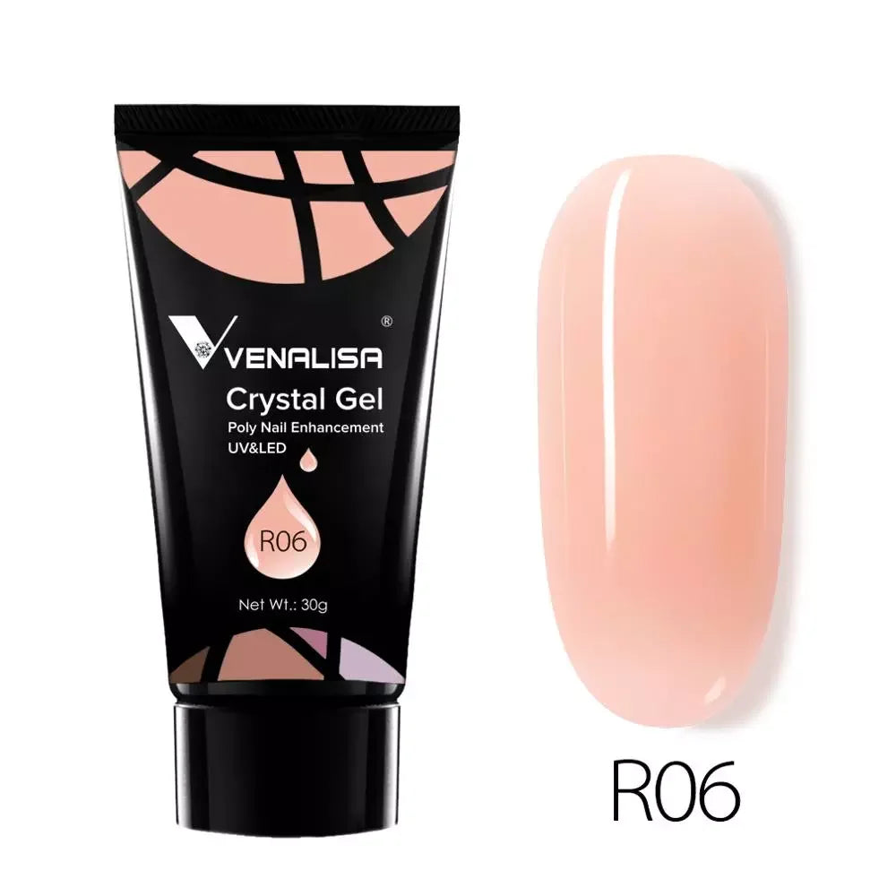 Venalisa Poly Nail Gel Nail Art French Nail Constraction Jelly Builder Extension Gel Acrylic Slip Solutions Clearnser Remover
