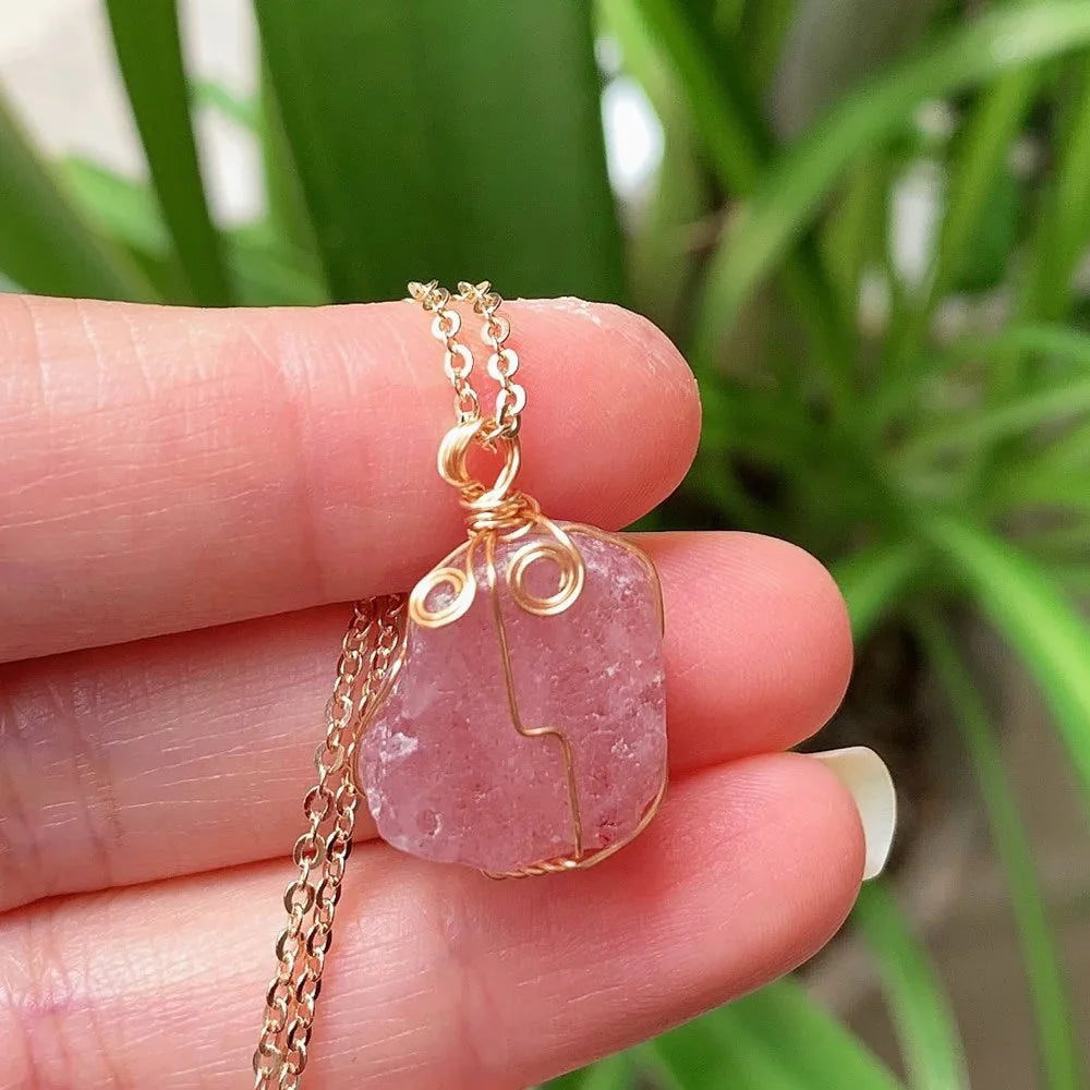 Carnelian Crystal Necklace Women
