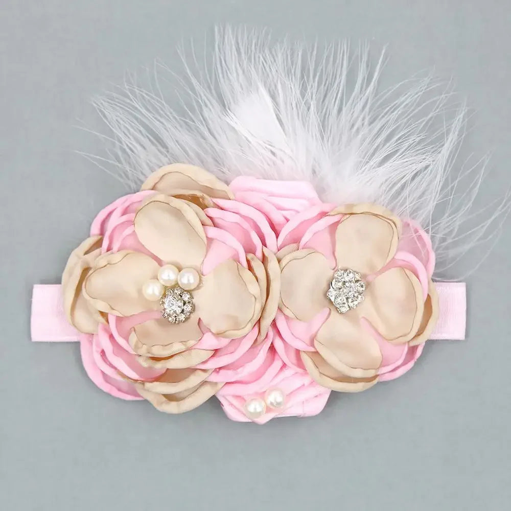 Vintage Flower Headband Baby Girls
