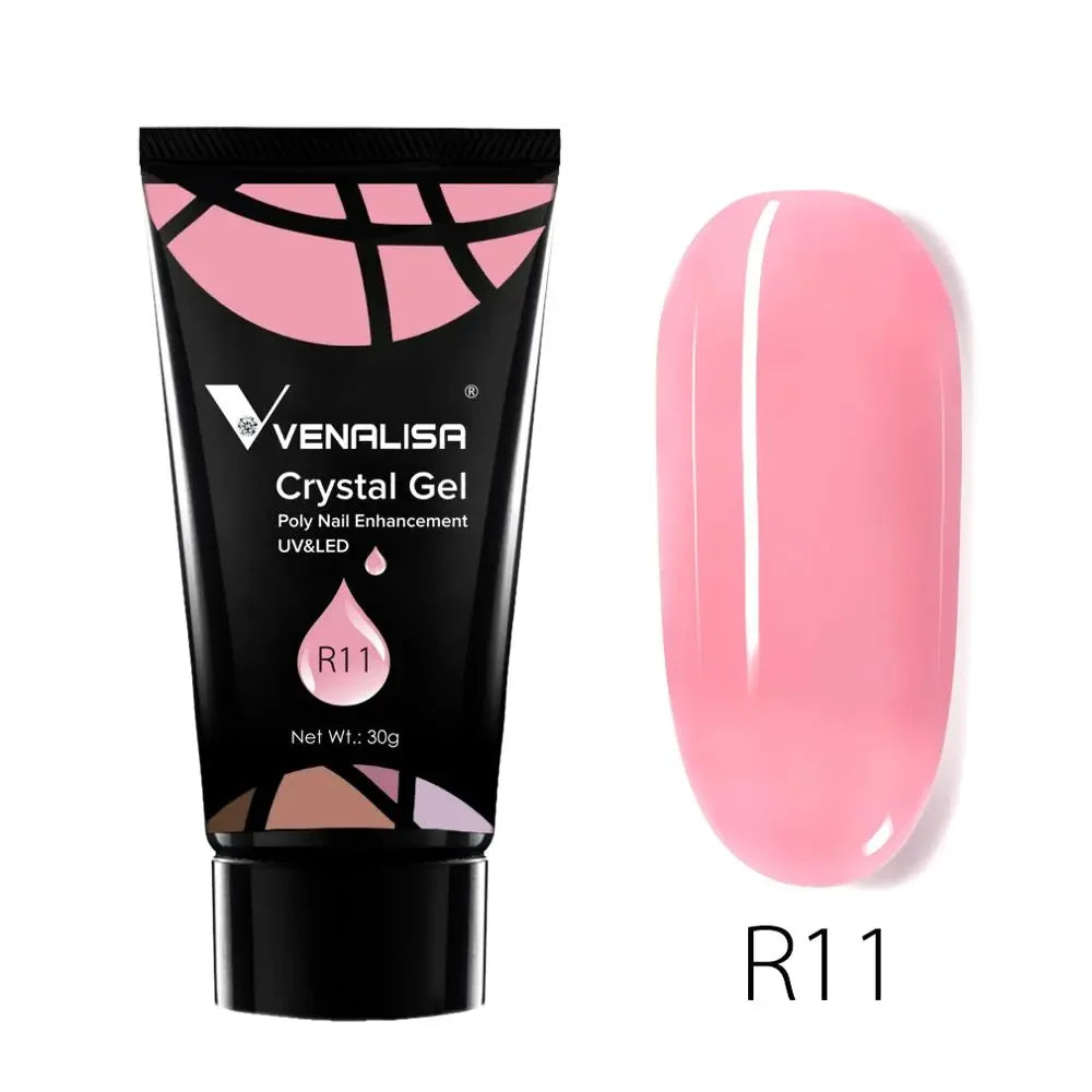 Venalisa Poly Nail Gel Nail Art French Nail Constraction Jelly Builder Extension Gel Acrylic Slip Solutions Clearnser Remover
