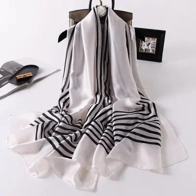 Luxury brand hijab summer women scarves soft long print silk scarves lady shawl and wrap 2022 pashmina bandana beach stoles