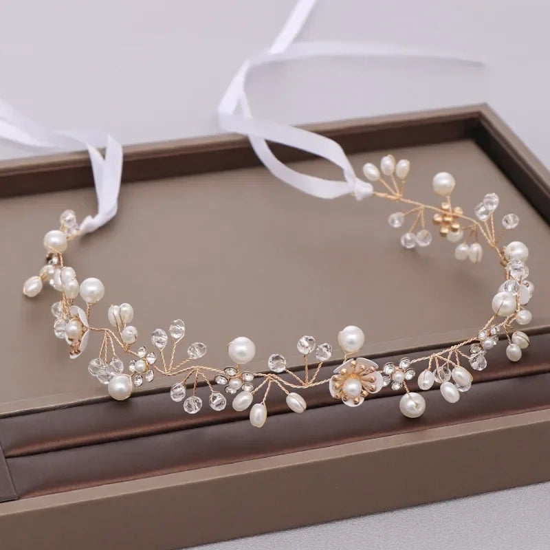 Pearl Crystal Bridal Headband