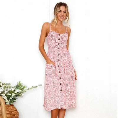 Cute Boho Button Down Sundress