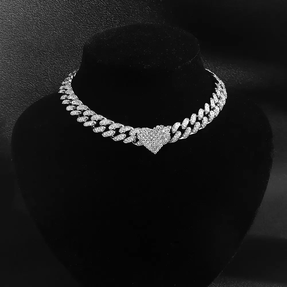 Iced Out Miami Link Choker Necklace