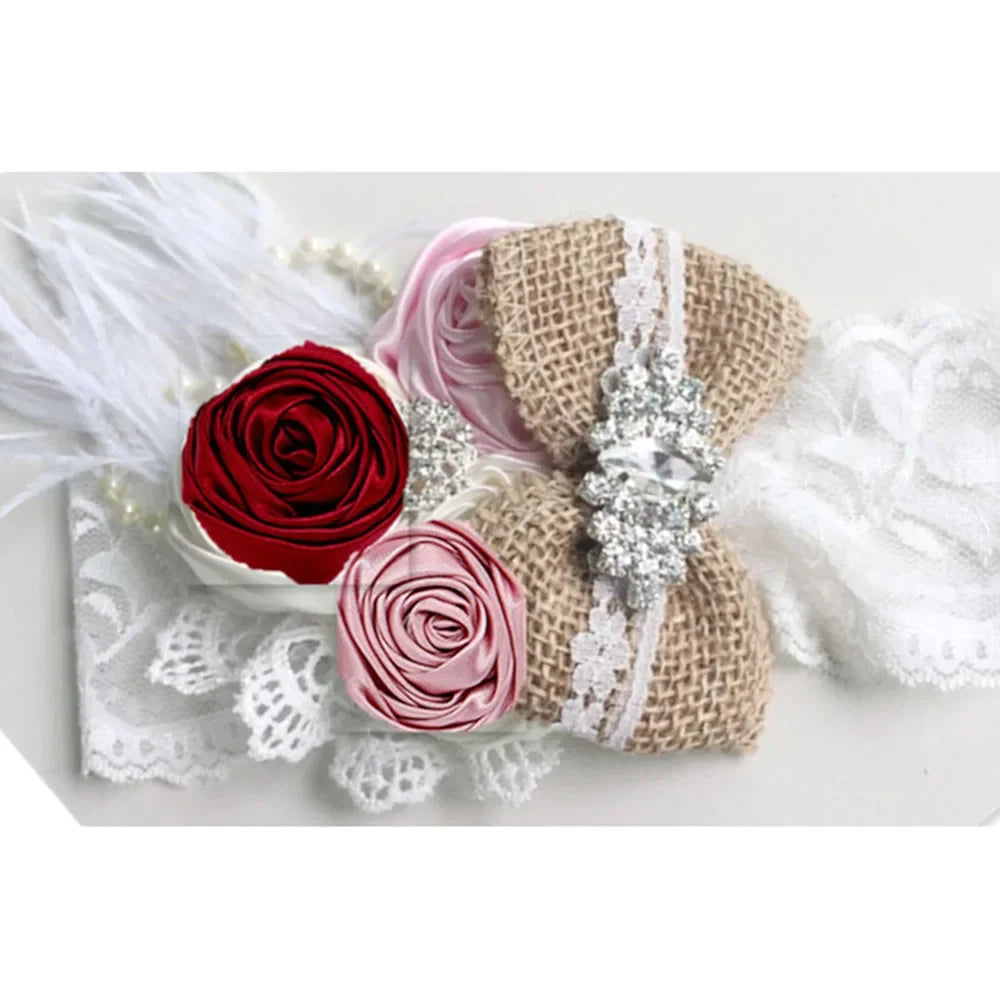 Vintage Flower Headband Baby Girls