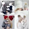 Winter Knit Mother & Child Beanie Pom Hat