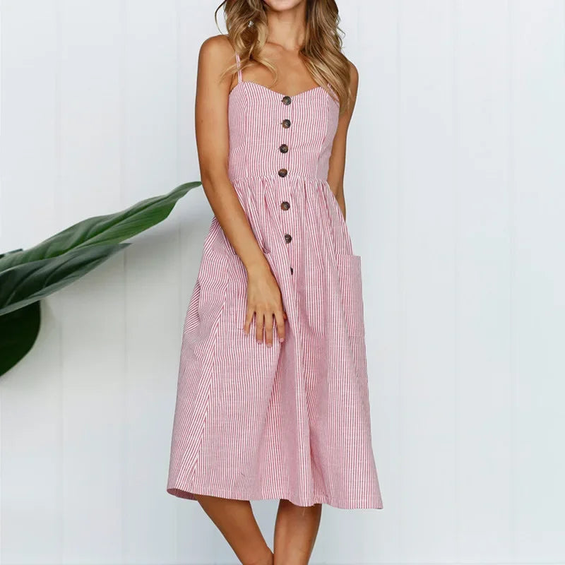 Cute Boho Button Down Sundress