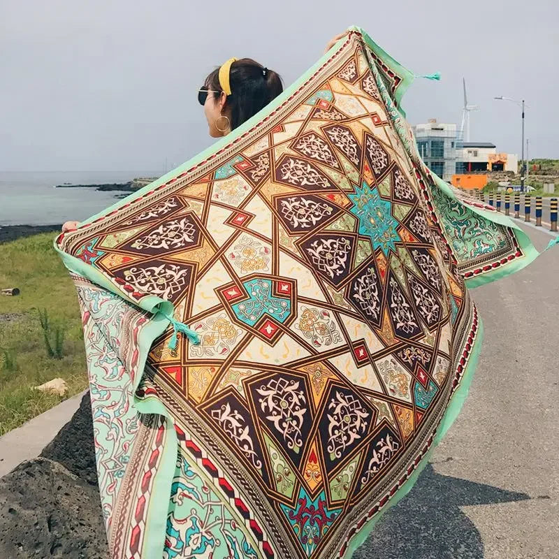 Oversized Boho Cotton Beach Blanket
