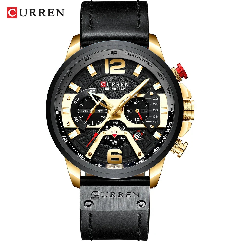 Luxury Men’s Leather Wrist Watch