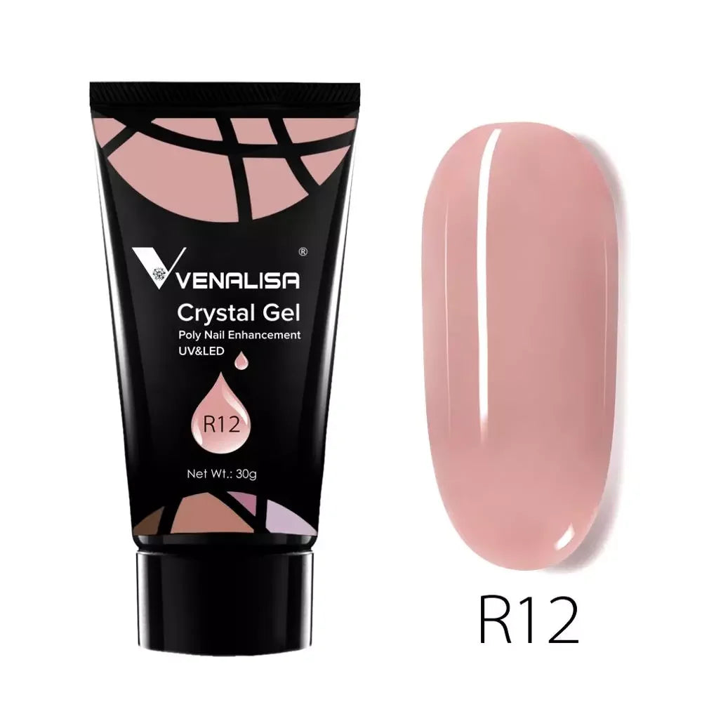 Venalisa Poly Nail Gel Nail Art French Nail Constraction Jelly Builder Extension Gel Acrylic Slip Solutions Clearnser Remover
