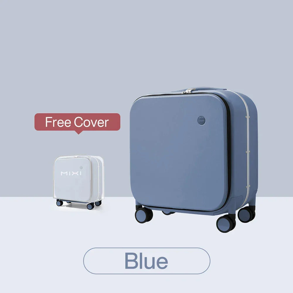 Carry On 18 Inch Polycarbonate Aluminum Frame Suitcase