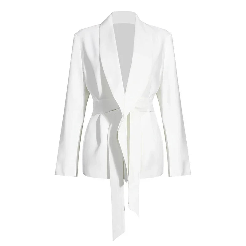 Women’s High Waist Belted Career Set