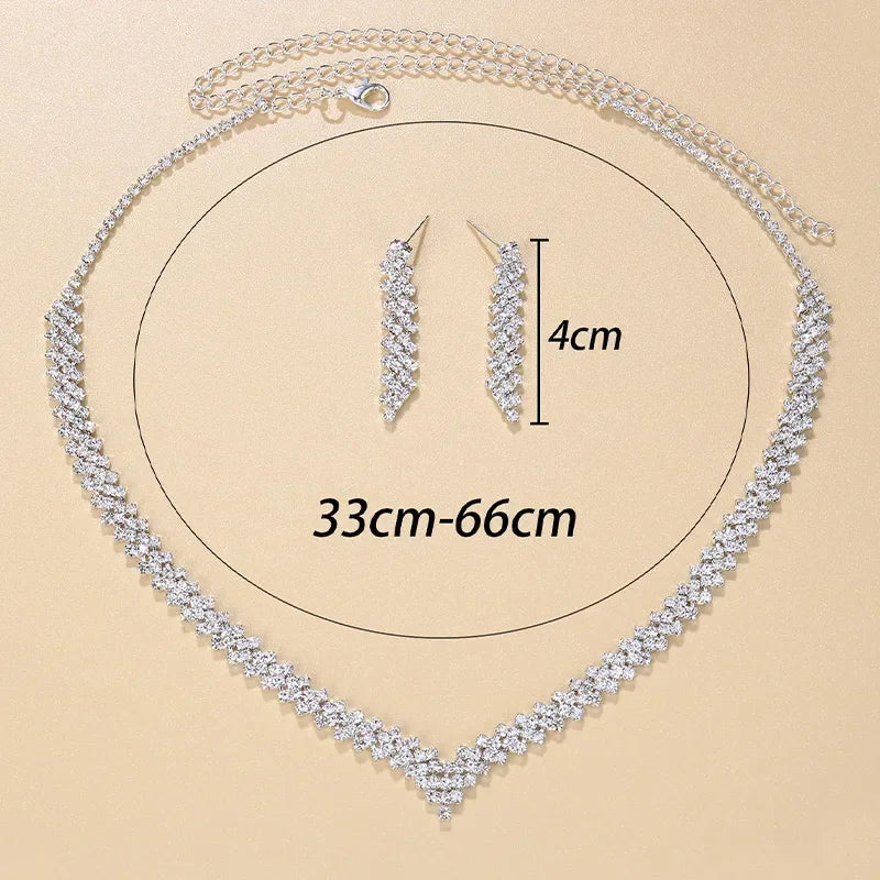 Fancy Wedding Necklace & Earrings Set
